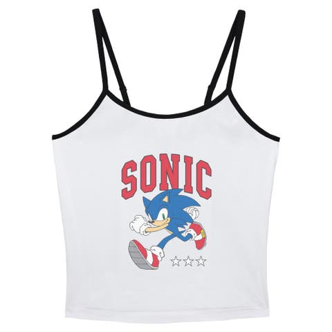 Junior's Sonic the Hedgehog Three Stars Running  Tank Top
