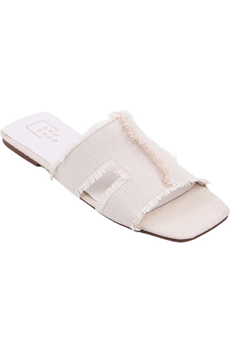 SHUSHOP Christine Slide Sandal, Main, color, Bone
