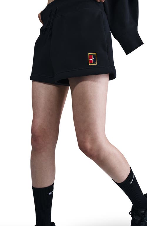 Nike Court Phoenix Fleece Shorts In Black