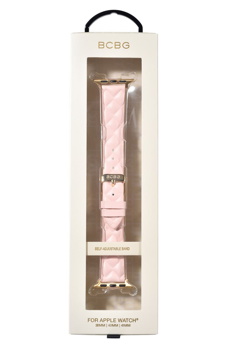 RItech Quilted Faux Leather Watch Band, Alternate, color, Pink