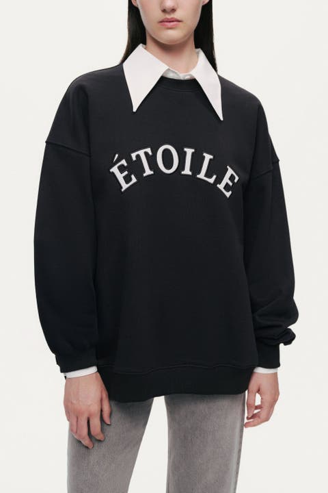 Woven Text Logo Sweatshirt