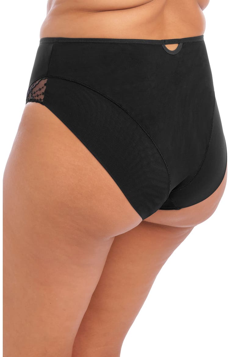Priya Full Figure High Waist Briefs, Alternate, color, BLACK