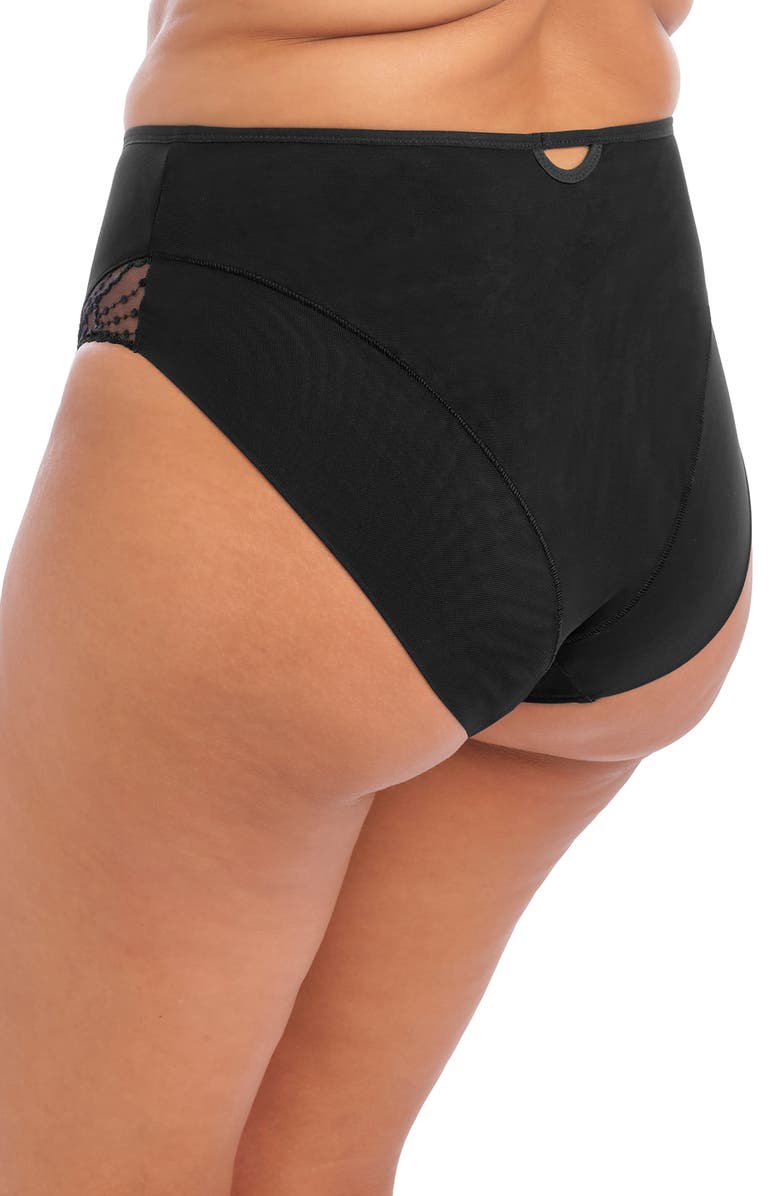 Elomi Priya Full Figure High Waist Briefs, Alternate, color, Black