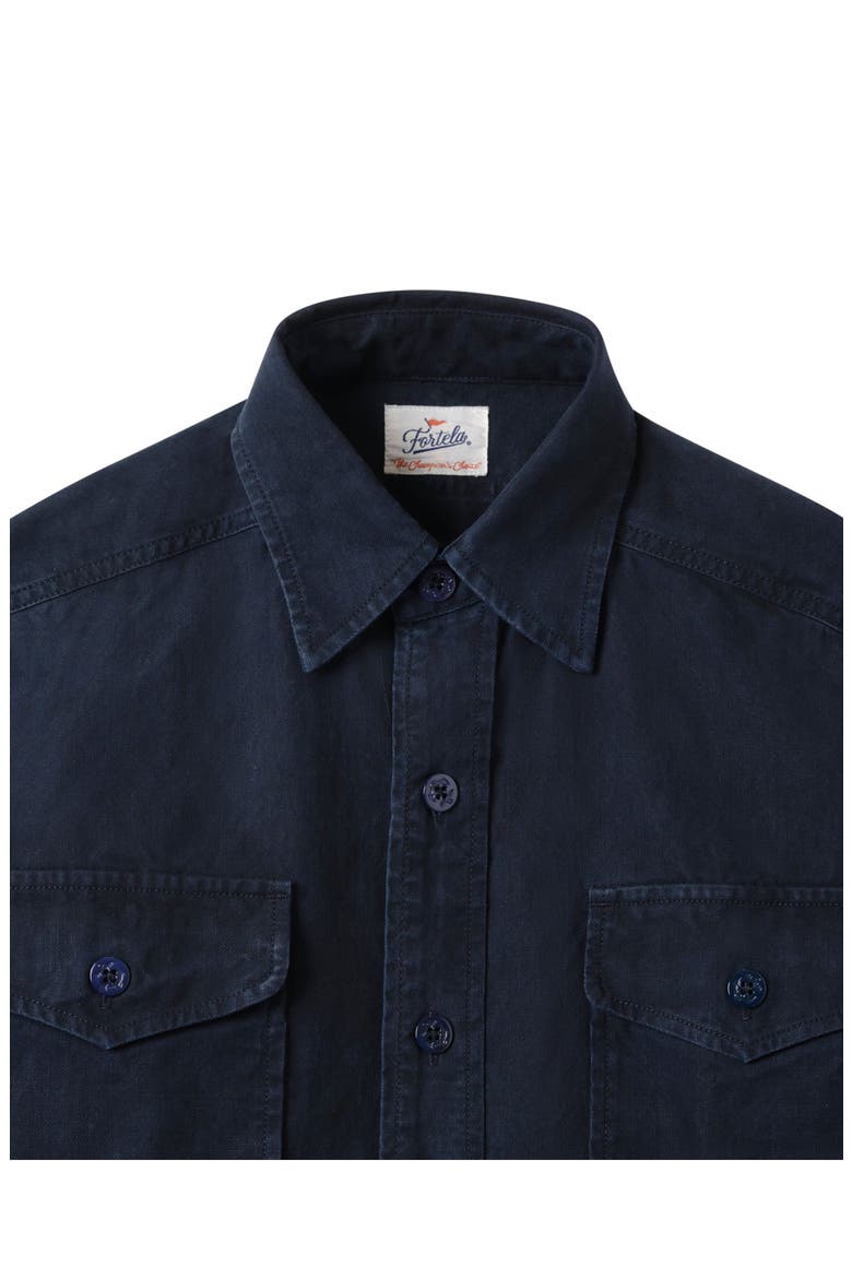 CPO Denim Overshirt, Alternate, color, BLUE