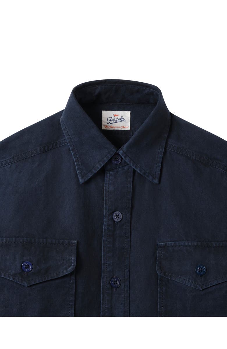 Fortela CPO Denim Overshirt, Alternate, color, Blue