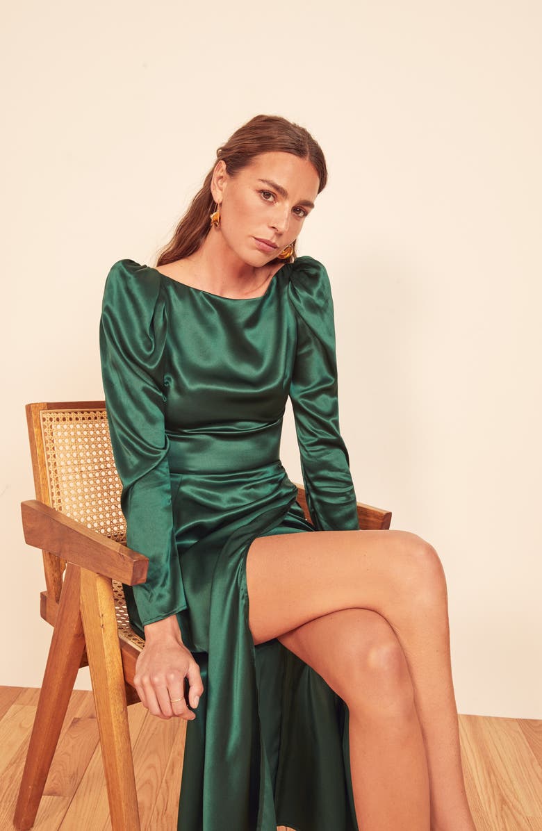 Reformation Cameron Long Sleeve Dress, Alternate, color,