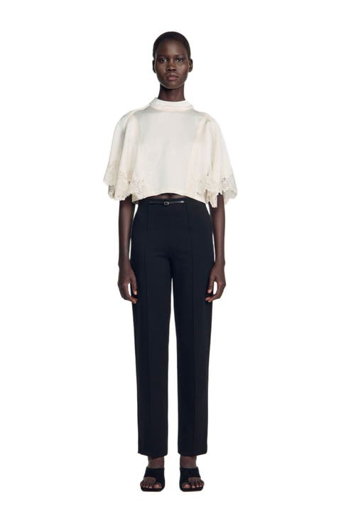 Stretch Straight-leg Trousers