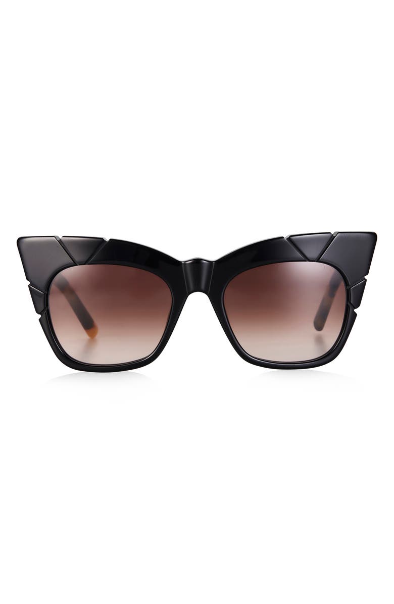 Pared Bread & Butter 51.5mm Cat Eye Sunglasses, Main, color, Black