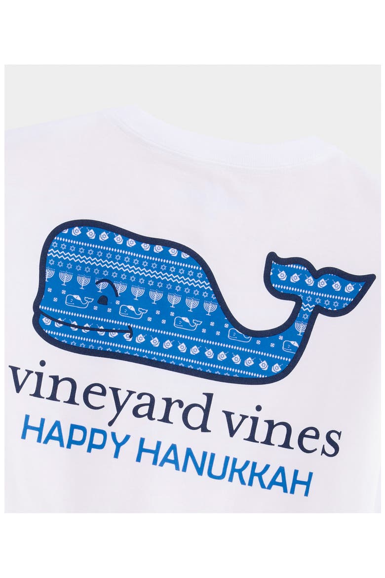 Kids' Hanukkah Whale Graphic Long Sleeve T-Shirt, Alternate, color, WHITE CAP