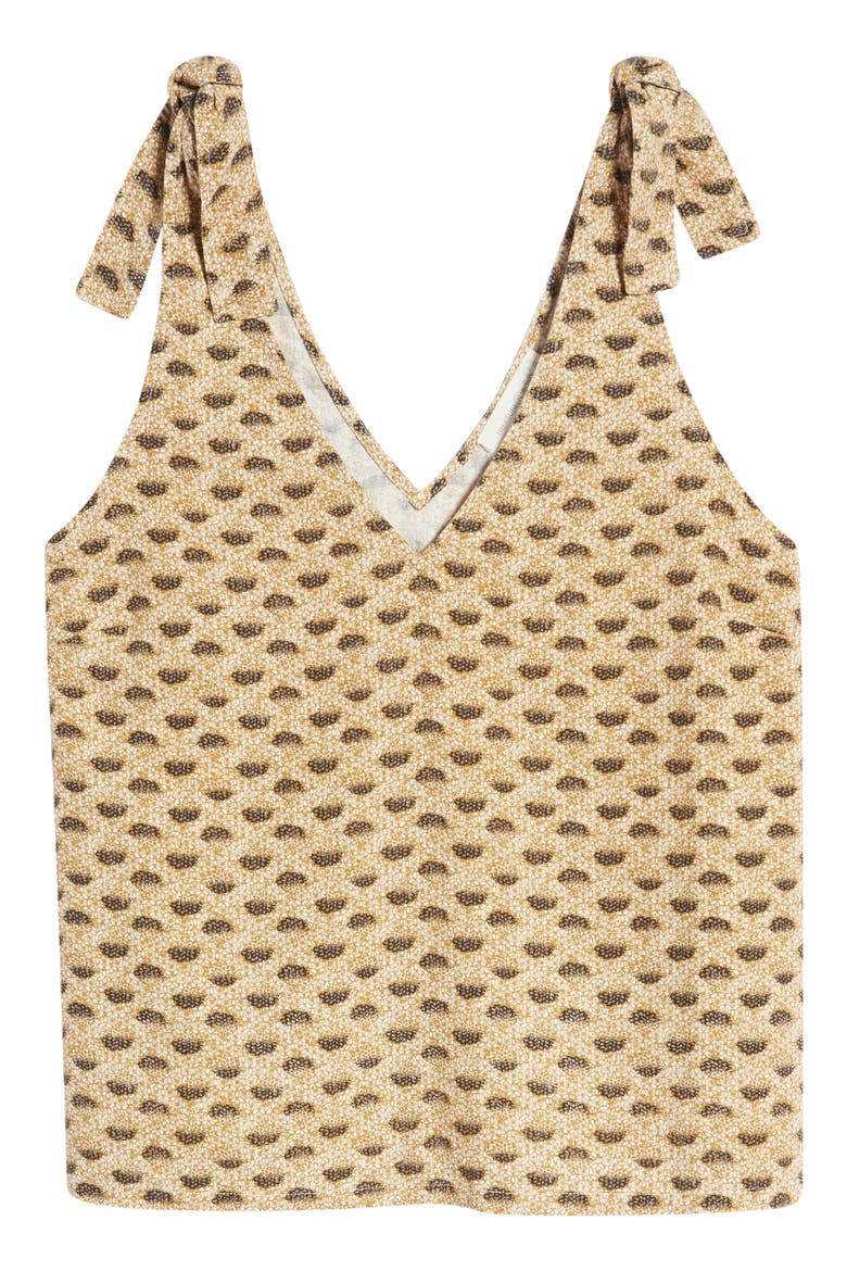Tie Shoulder Tank, Alternate, color, WHITE KIMONO FOULARD