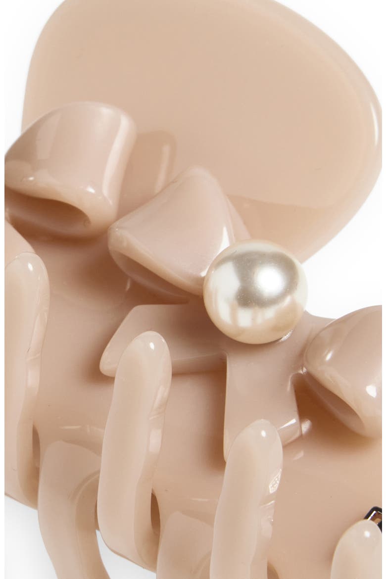 Faux Pearl Claw Clip, Alternate, color, ROSE