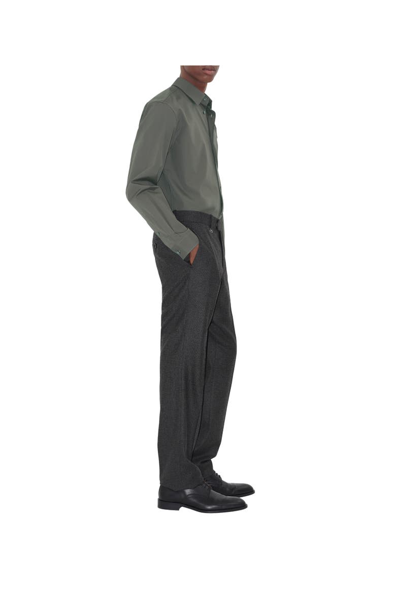 Burberry Check Wool Cashmere Tailored Trousers, Alternate, color, Loden/Highland Green
