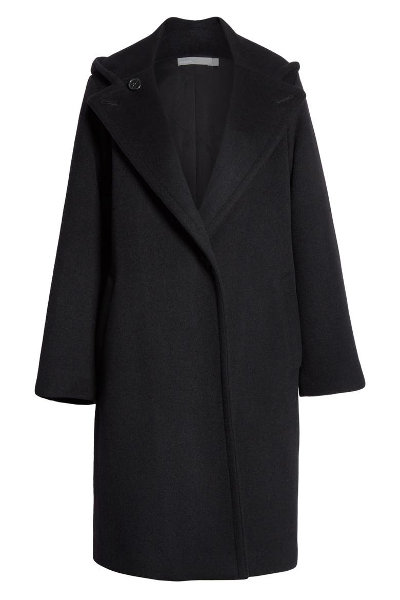 Hooded Coat, Alternate, color, BLACK