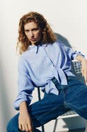 H&M Dolman-sleeved Linen-blend Shirt