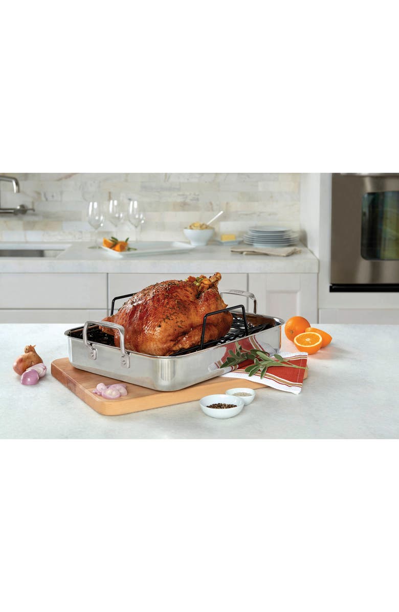 Viking 3-Ply Roasting Pan with Carving Set, Alternate, color,