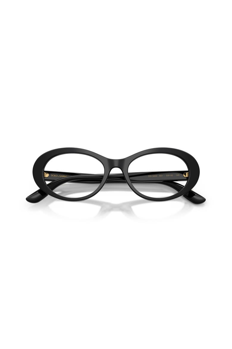 53mm Oval optical glasses, Alternate, color, Black