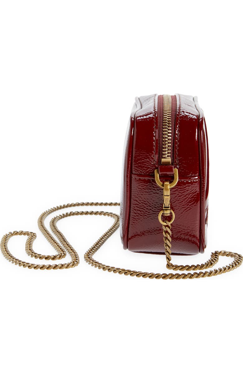 Golden Goose Mini Star Leather Crossbody Camera Bag, Alternate, color, Bordeaux