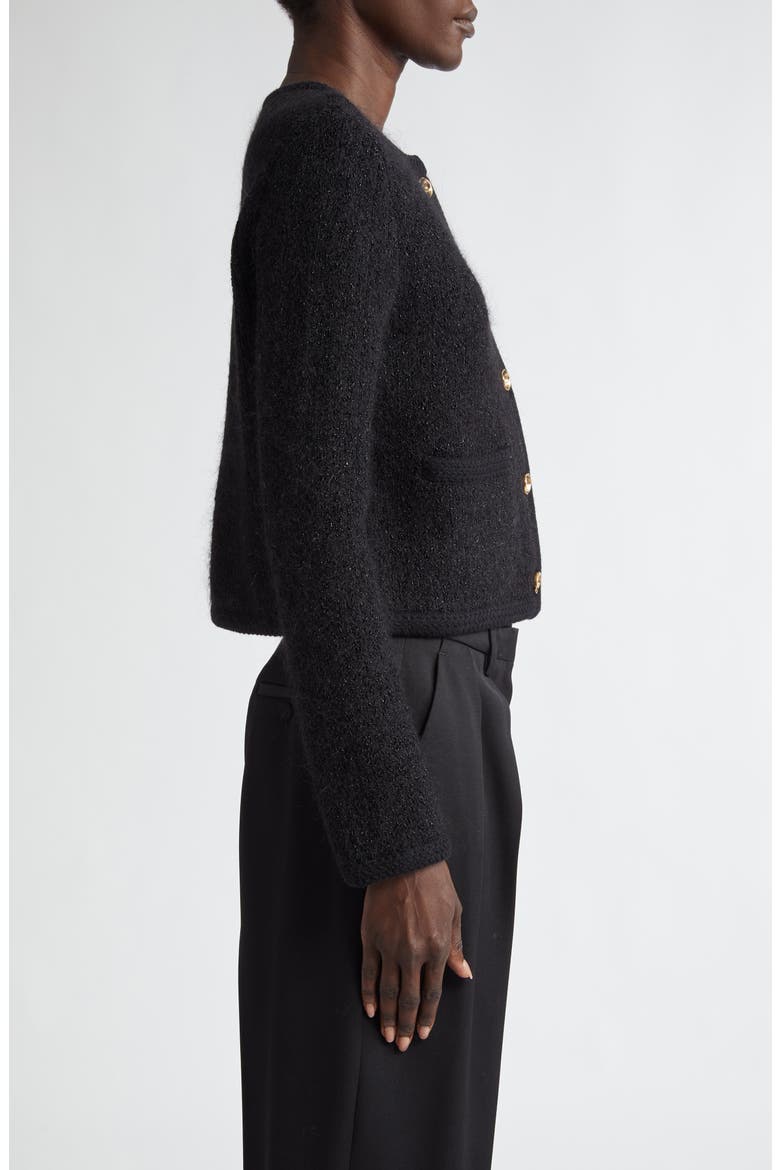 Napoline Tweed Crop Jacket, Alternate, color, BLACK