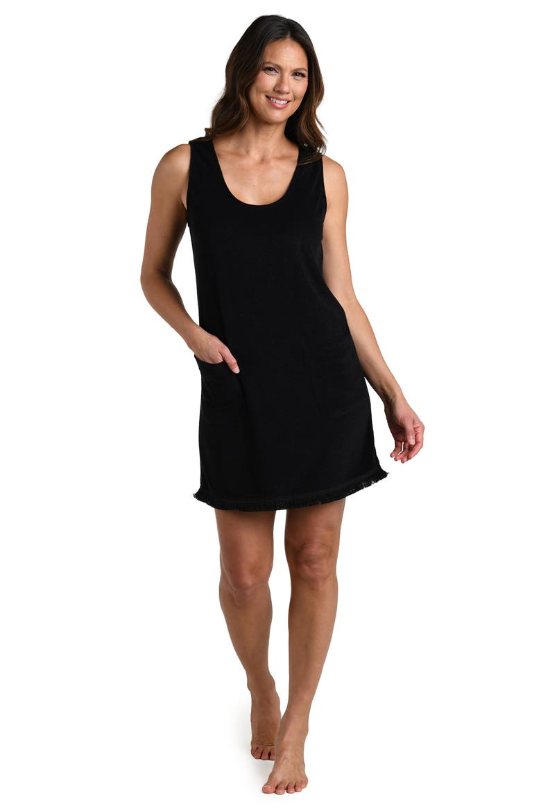 Wild Nomad Sleeveless Minidress, Alternate, color, BLACK