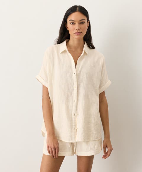 Organic Cotton Coastal Double Gauze Relaxed Shirt