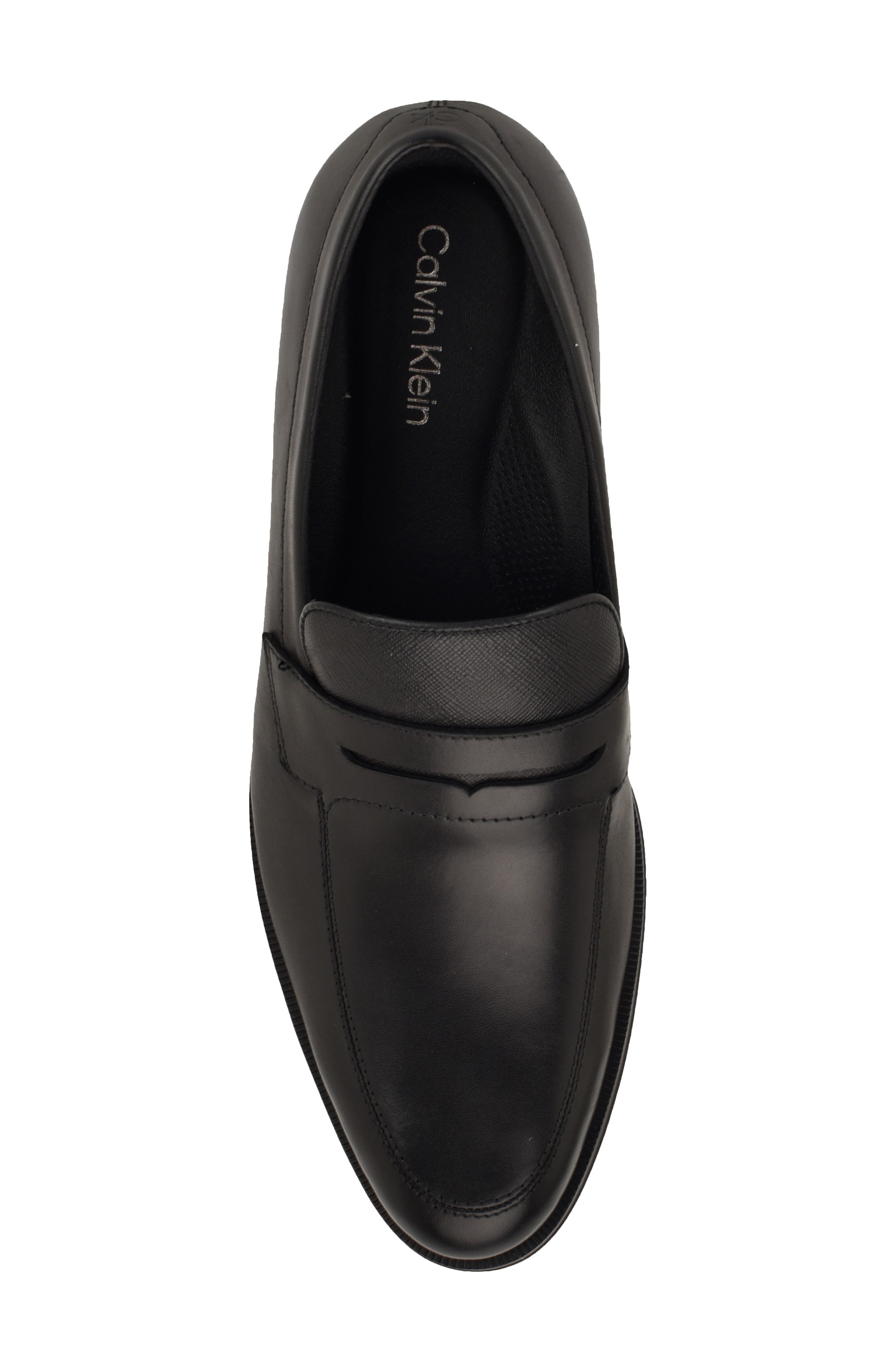 Calvin Klein Rinver Penny Loafer, Alternate, color, Black/ Black/ Black