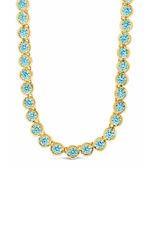 Helene Bezel Cubic Zirconia Tennis Necklace