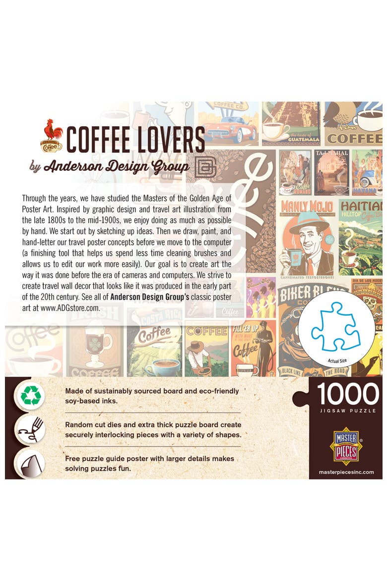 Coffee Lovers 1000 Piece Jigsaw Puzzle, Alternate, color, Multicolor