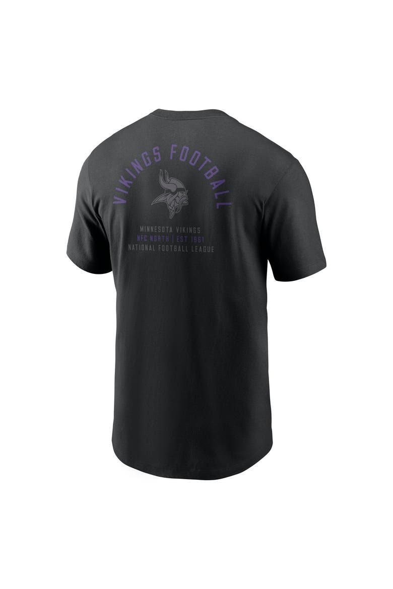 Men's Nike Black Minnesota Vikings Split Logo T-Shirt, Alternate, color, Black