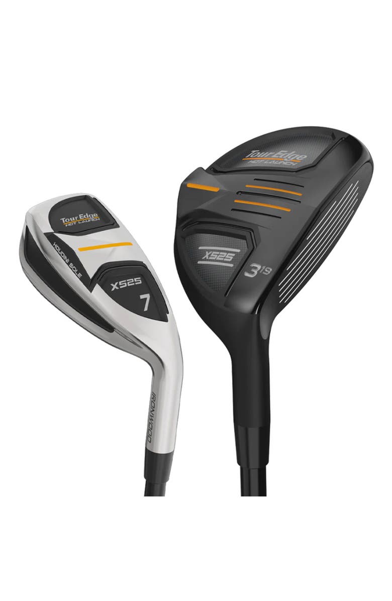 Tour Edge Hot Launch X525 Womens Right Hand Combo Iron Set - 4H 5H 6-PW / Mamiya Helium W / Ladies, Main, color, Black