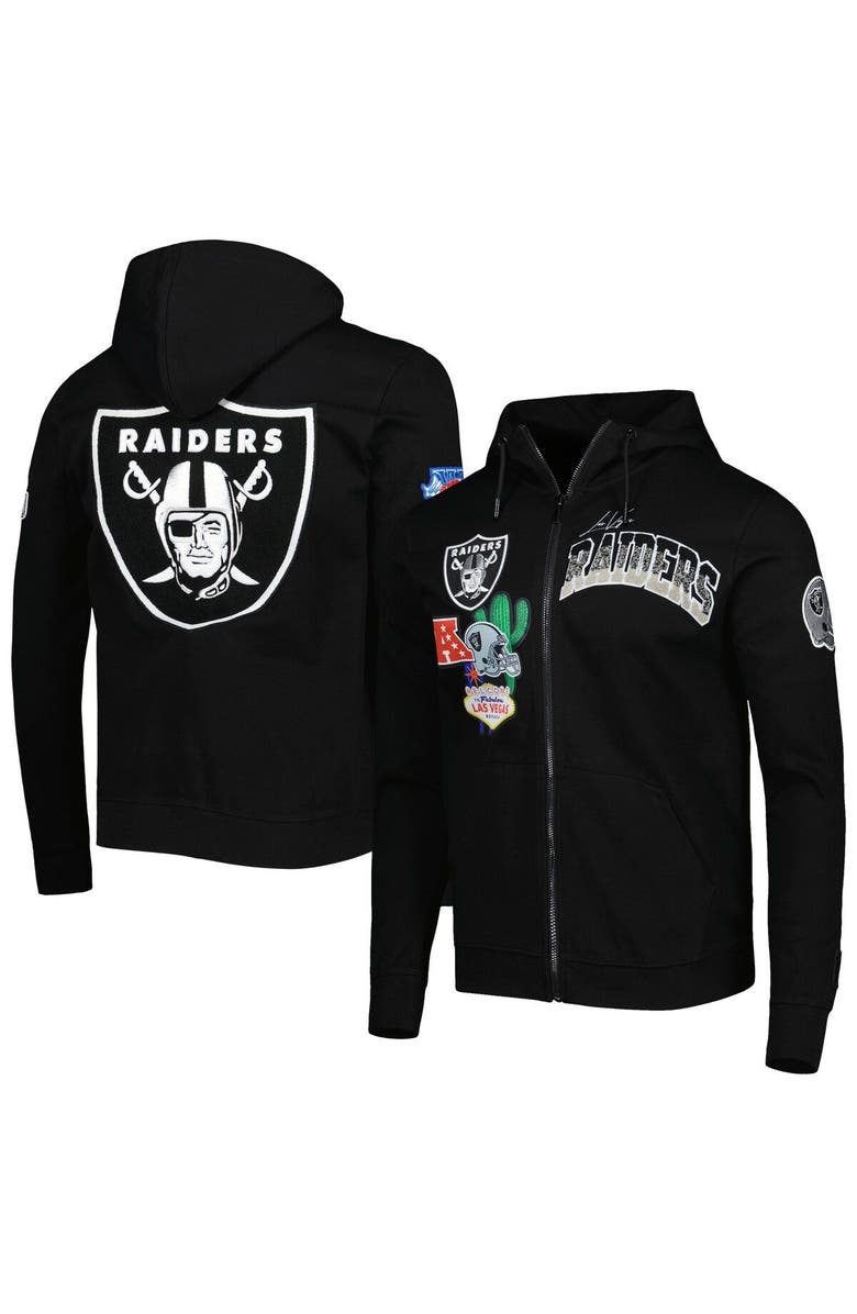 PRO STANDARD Men's Pro Standard Black Las Vegas Raiders Hometown Full-Zip Hoodie, Alternate, color, 