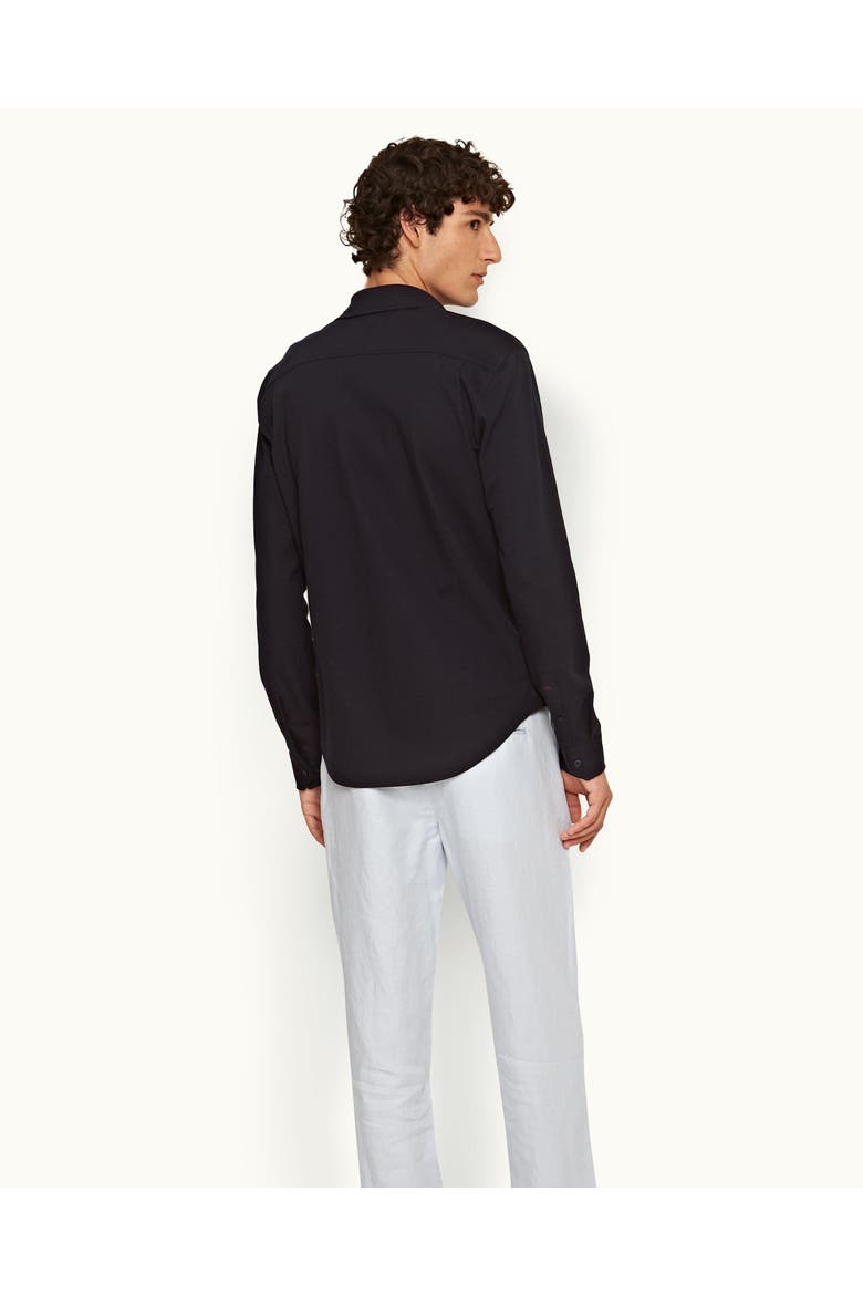 Giles Pique Classic Collar Cotton Pique Shirt, Alternate, color, NIGHT IRIS