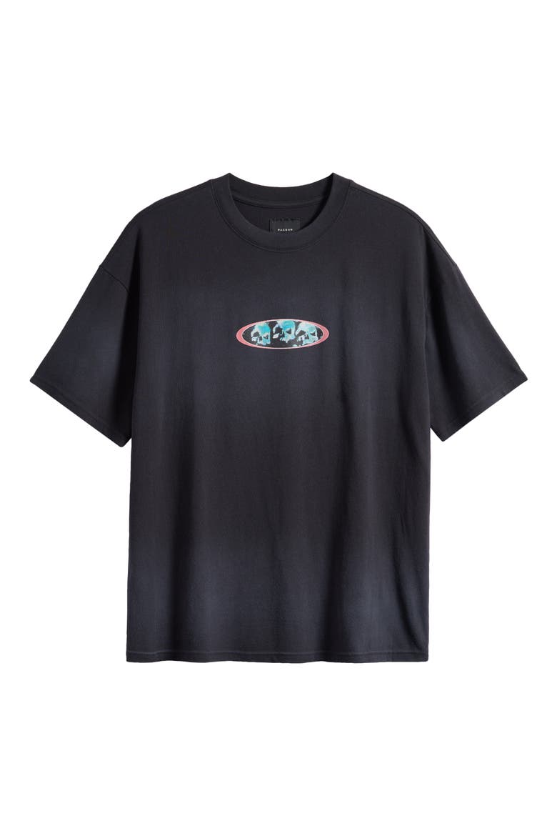 Digi Skulls Cotton Graphic T-Shirt, Alternate, color, BLACK