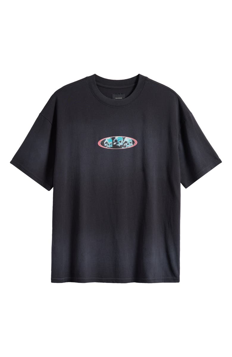 PacSun Digi Skulls Cotton Graphic T-Shirt, Alternate, color, Black