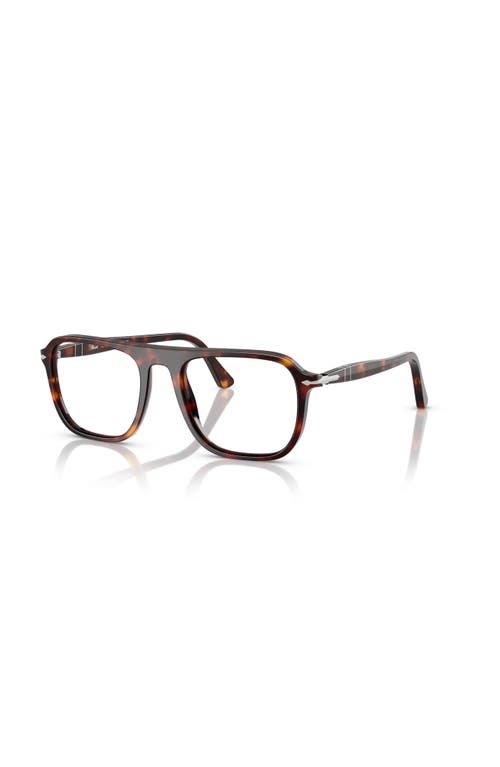 Persol 53mm Square Optical Glasses In Black