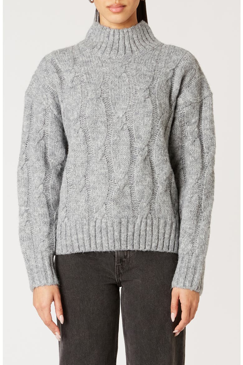Fiji Turtleneck Sweater, Main, color, HEATHER GREY