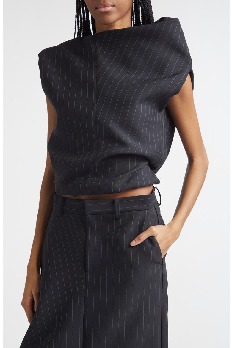 Sacai Pinstripe Twill Pullover (Women) | Nordstrom