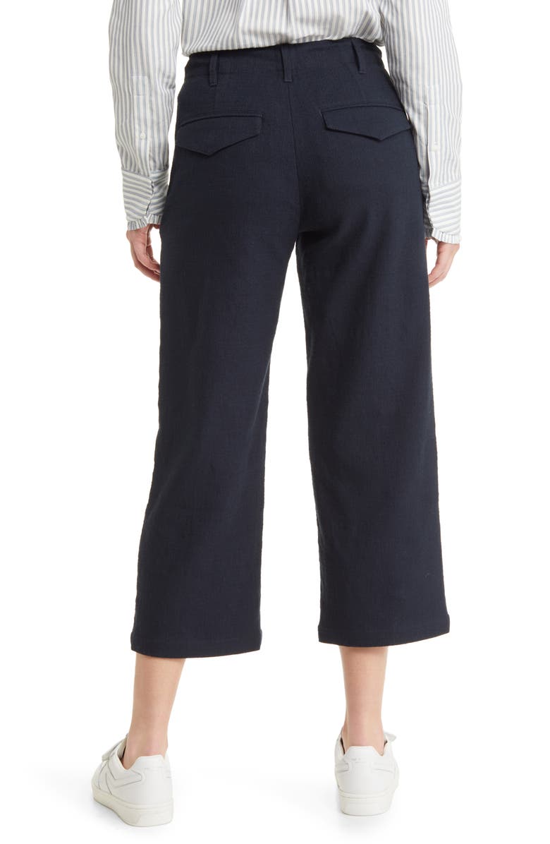 rag & bone Dylan High Waist Crop Wide Leg Tweed Pants, Alternate, color, Sal