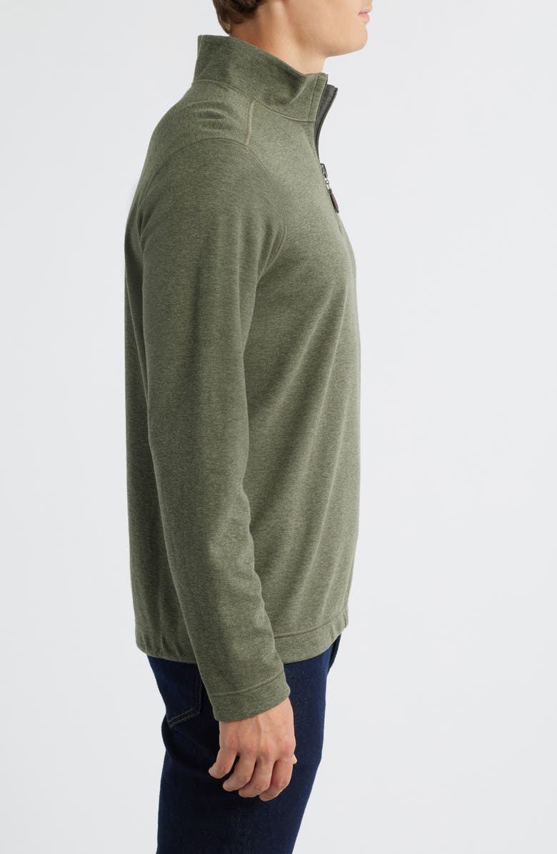 Johnston & Murphy Icon Reversible Quarter Zip, Alternate, color, Olive/ Charcoal