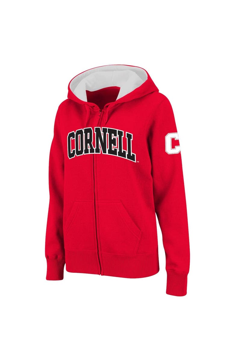COLOSSEUM Women's Stadium Athletic Red Cornell Big Red Arched Name Full-Zip Hoodie, Alternate, color, Red
