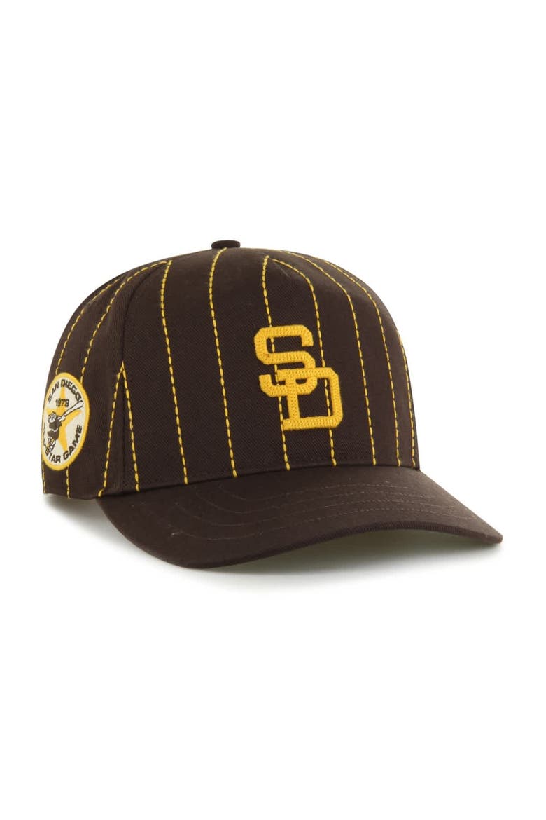 Men's '47 x Rawlings Brown San Diego Padres Pinstripe Hitch Adjustable Hat, Main, color, Brown