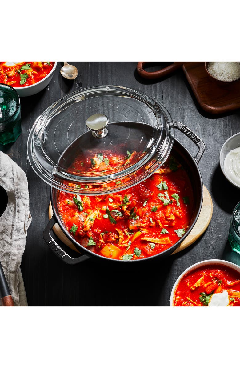 Staub 4-Quart Enameled Cast Iron Dutch Oven with Glass Lid, Alternate, color,