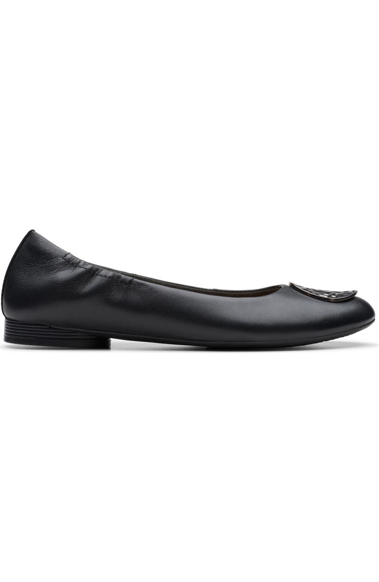 Clarks<sup>®</sup> Loreleigh Ave Flat, Alternate, color, Black Leather