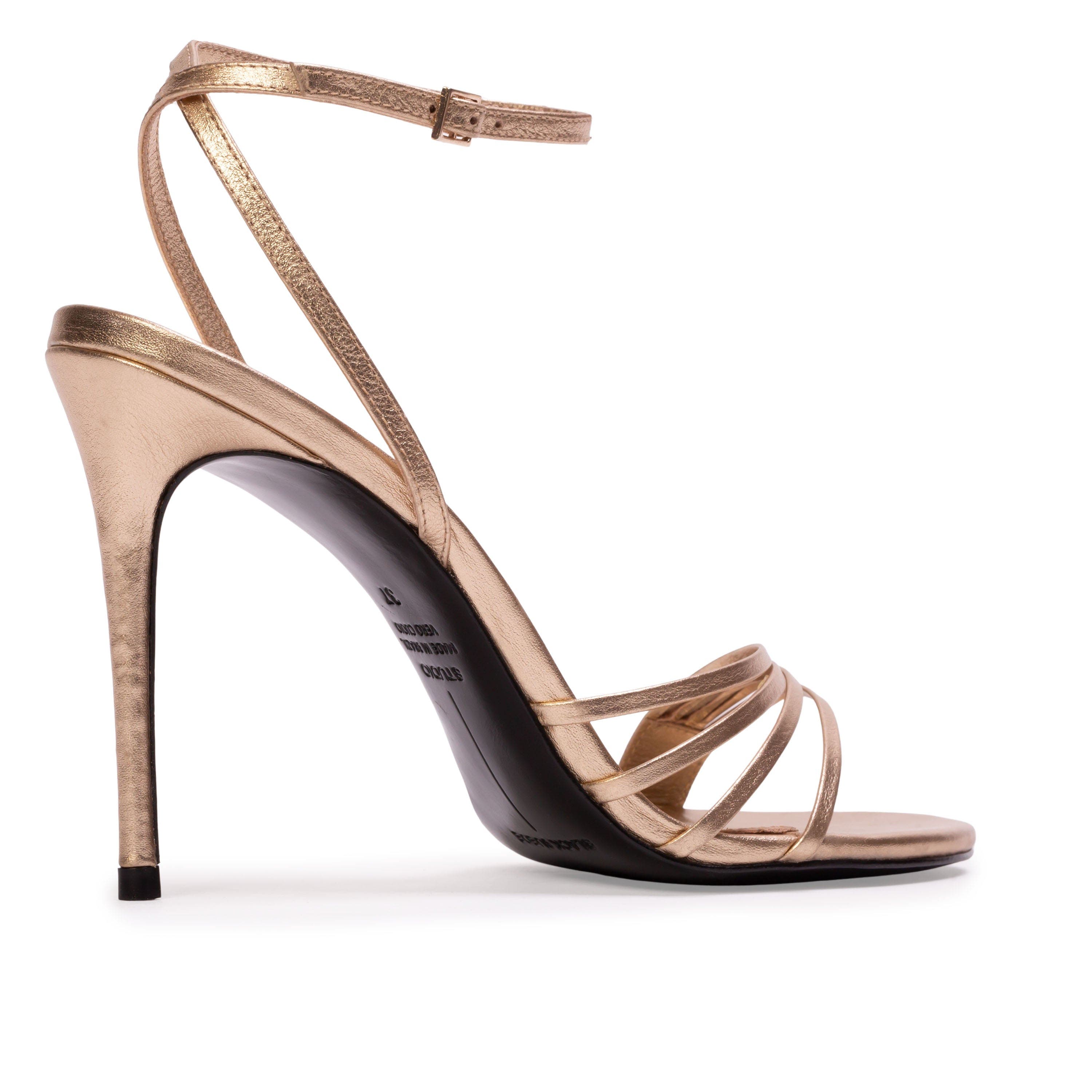 BLACK SUEDE STUDIO Ella 100 Metallic Sandal, Alternate, color, Gold Metallic