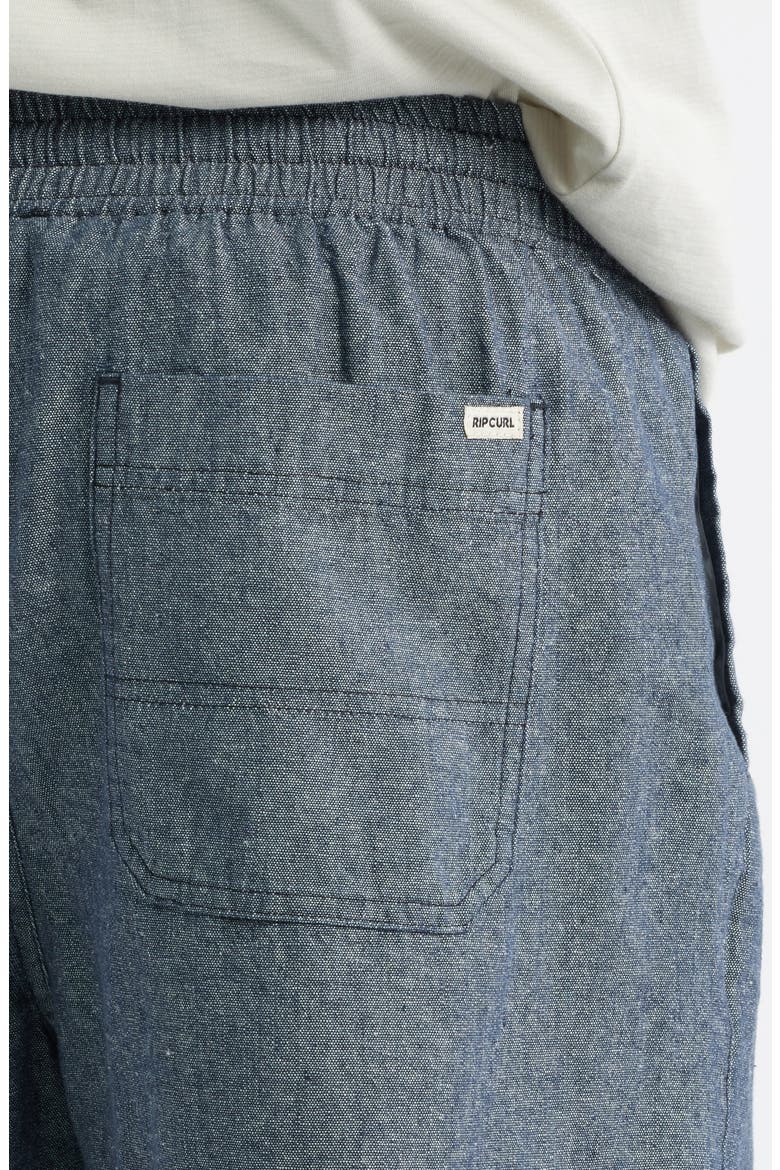 Rico Volley Linen & Cotton Drawstring Shorts, Alternate, color, DARK NAVY