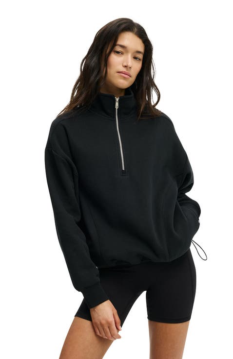 Women's Active Plush Half Zip Sweatshirt