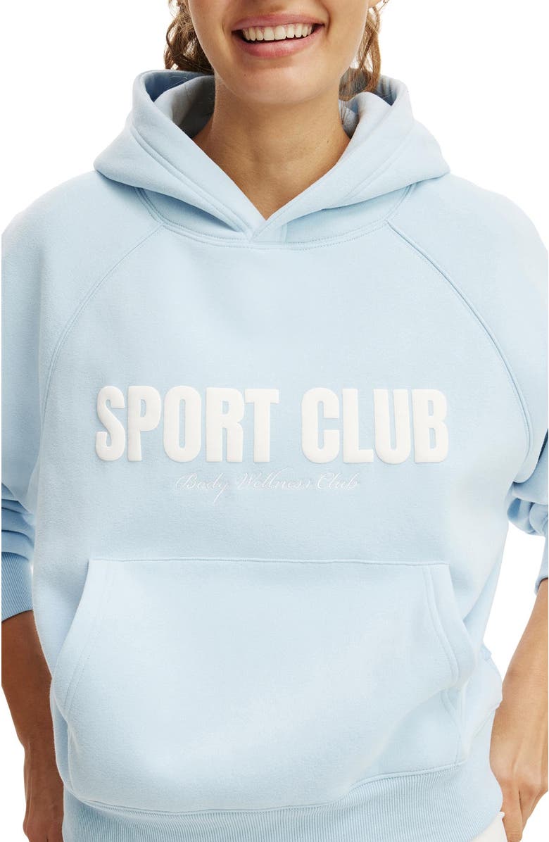 Body Women's Active Plush Premium Graphic Raglan Hoodie, Alternate, color, Blue Vision Sport Club