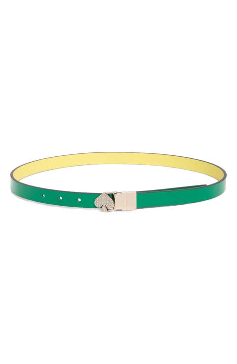 pavé spade reversible leather belt