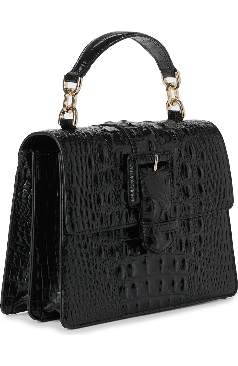 Brahmin Small Hallie Croc Embossed Leather Top Handle Bag, Alternate, color,
