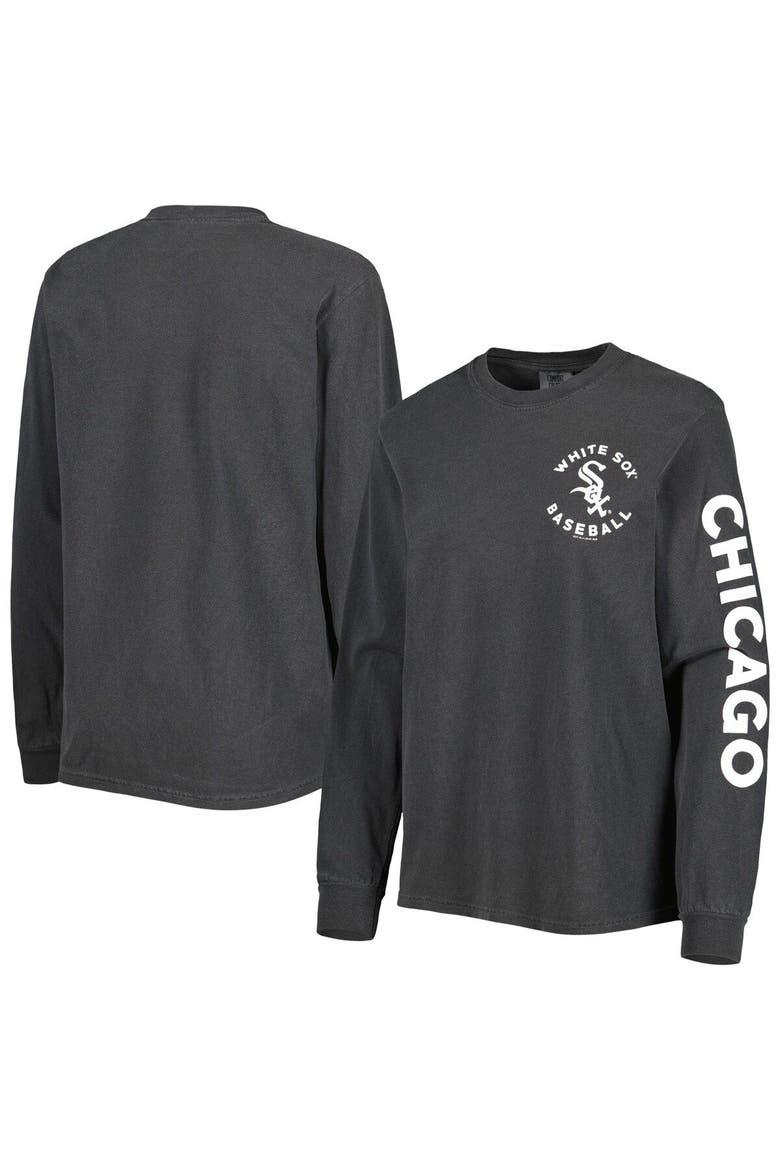 Women's Soft as a Grape Black Chicago White Sox Team Pigment Dye Long Sleeve T-Shirt, Main, color, Black