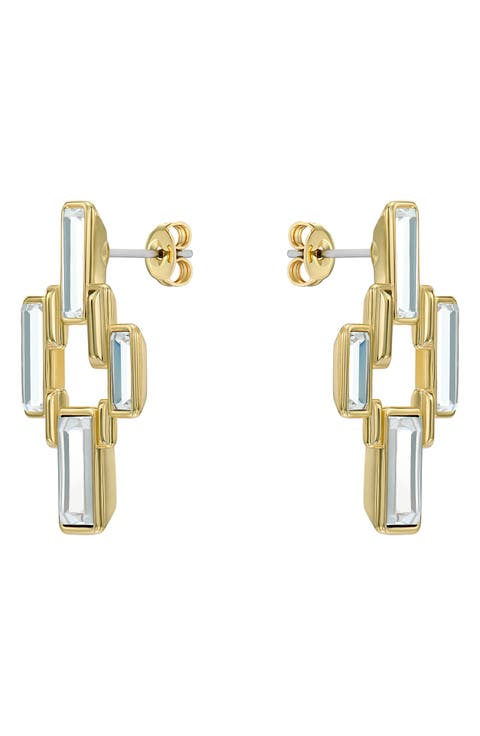 Demi Deco Crystal Stud Earrings